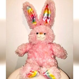 Rare BUILD A BEAR Pink Bunny Rabbit Teddy Bear 16” Plush Soft Toy Pawsome Kids